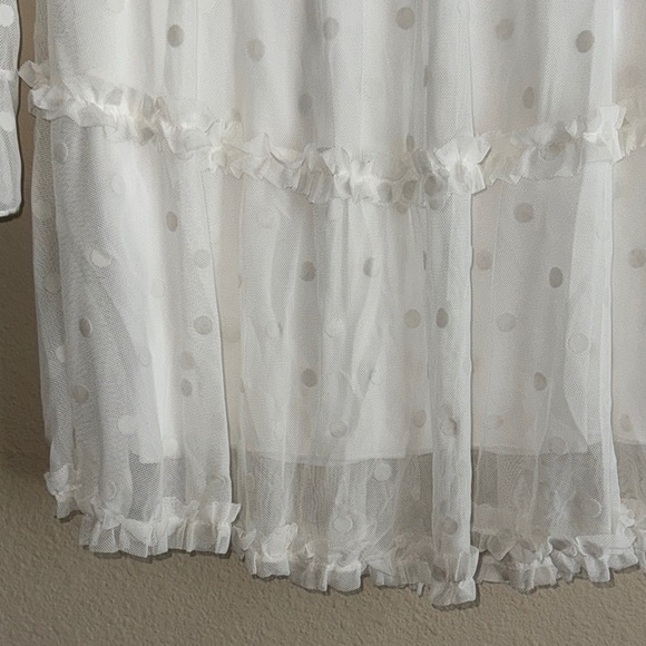 B Darlin White Ruffled Tiered Babydoll Dress - Picture 7 of 11